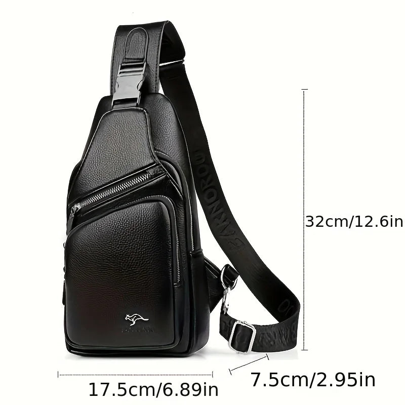 Men’s Vintage PU Leather Sling Bag