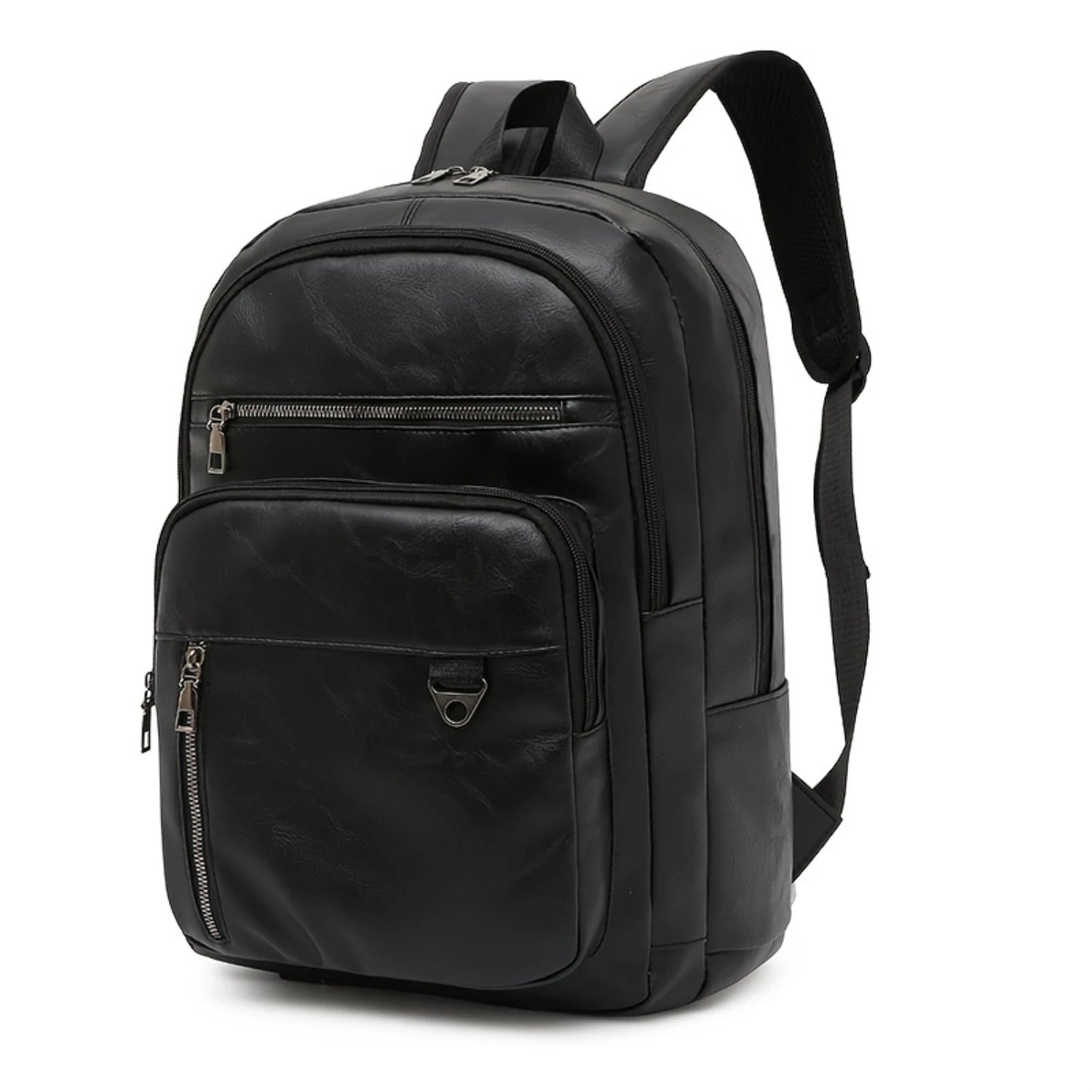 Waterproof PU Leather Backpack with Laptop Compartment