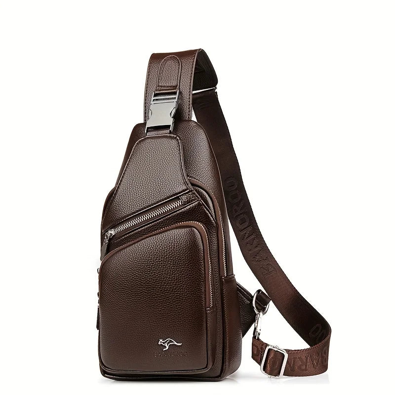Men’s Vintage PU Leather Sling Bag