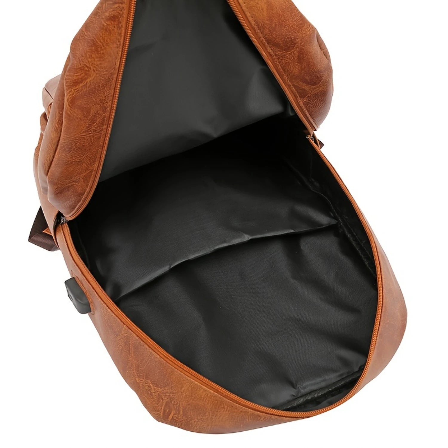Waterproof PU Leather Backpack with Laptop Compartment
